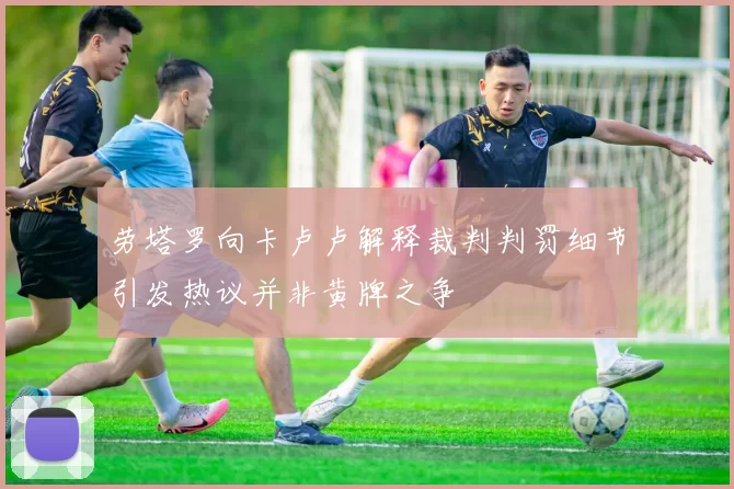 劳塔罗向卡卢卢解释裁判判罚细节引发热议并非黄牌之争